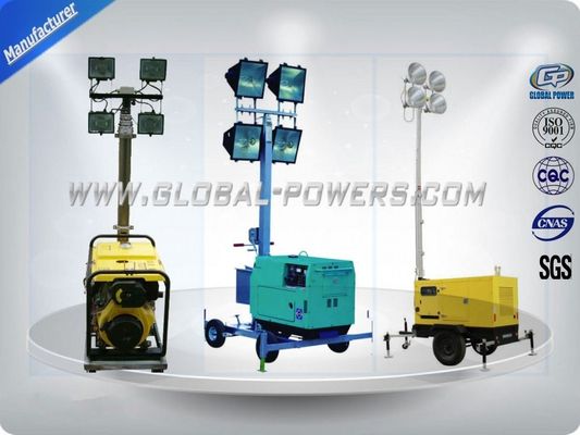CINA 4×400W Lampu Metal Generator Diesel Menara Lampu 5Kw Waterproof Weatherproof pemasok
