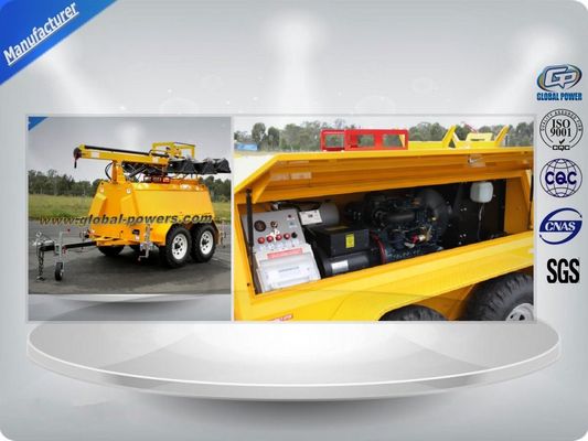 Menara Lampu Darurat Bergerak Konstruksi 50Hz Beroperasi Kontinu 8 Jam pemasok