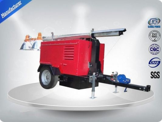 30Kw , 40Kw Power Towable Mobile Light Tower Soundproof With Metal Mast pemasok